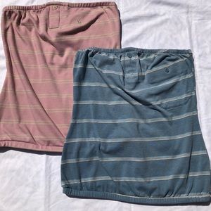 Set of 2 up cycled renewal tube tops